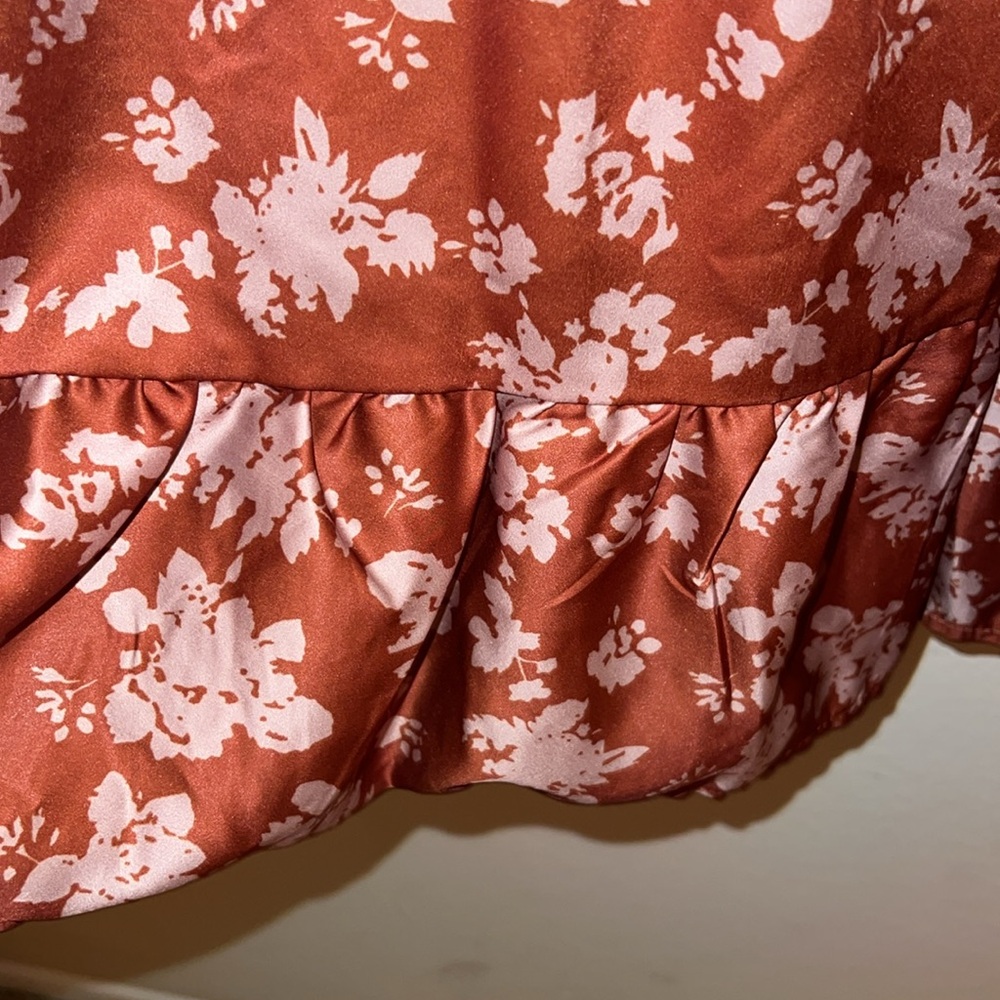 Flower Grown Wild Satin Mini Dress 💐 D26 - Picture 8 of 8